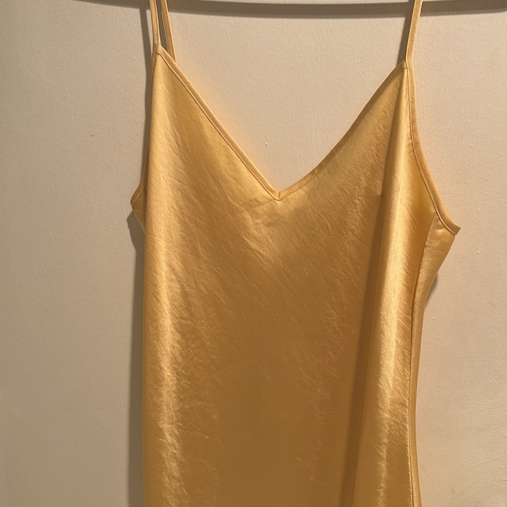 Wilfred Sunlit Yellow Satin Midi Dress - Picture 2 of 3